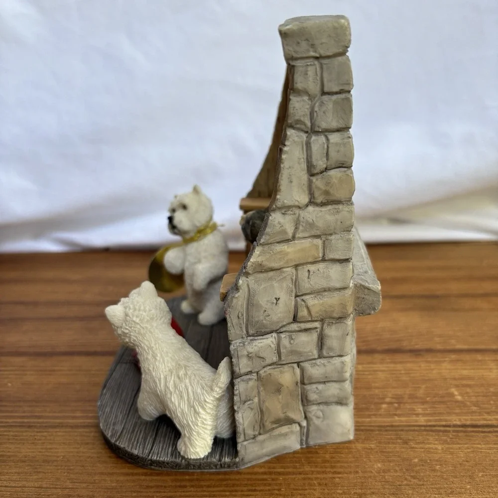 Leonardo Collection Westie Dogs Gray Kitten Figurine No Place Like Home 1998